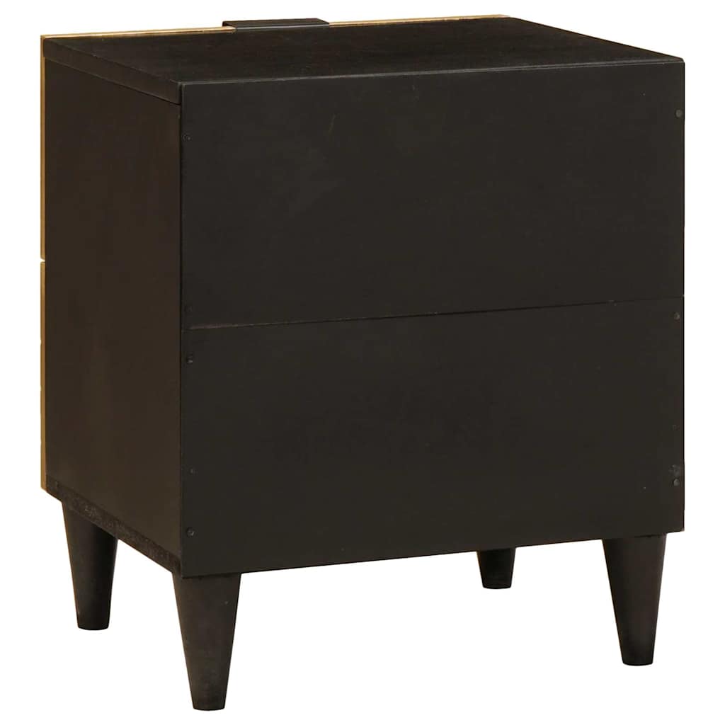 Table de chevet Noir et or 40 x 33 x 46 cm Bois d'ingénierie - XIOS
