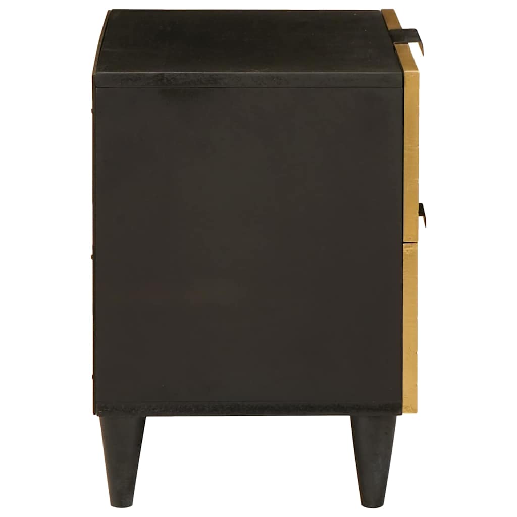 Table de chevet Noir et or 40 x 33 x 46 cm Bois d'ingénierie - XIOS