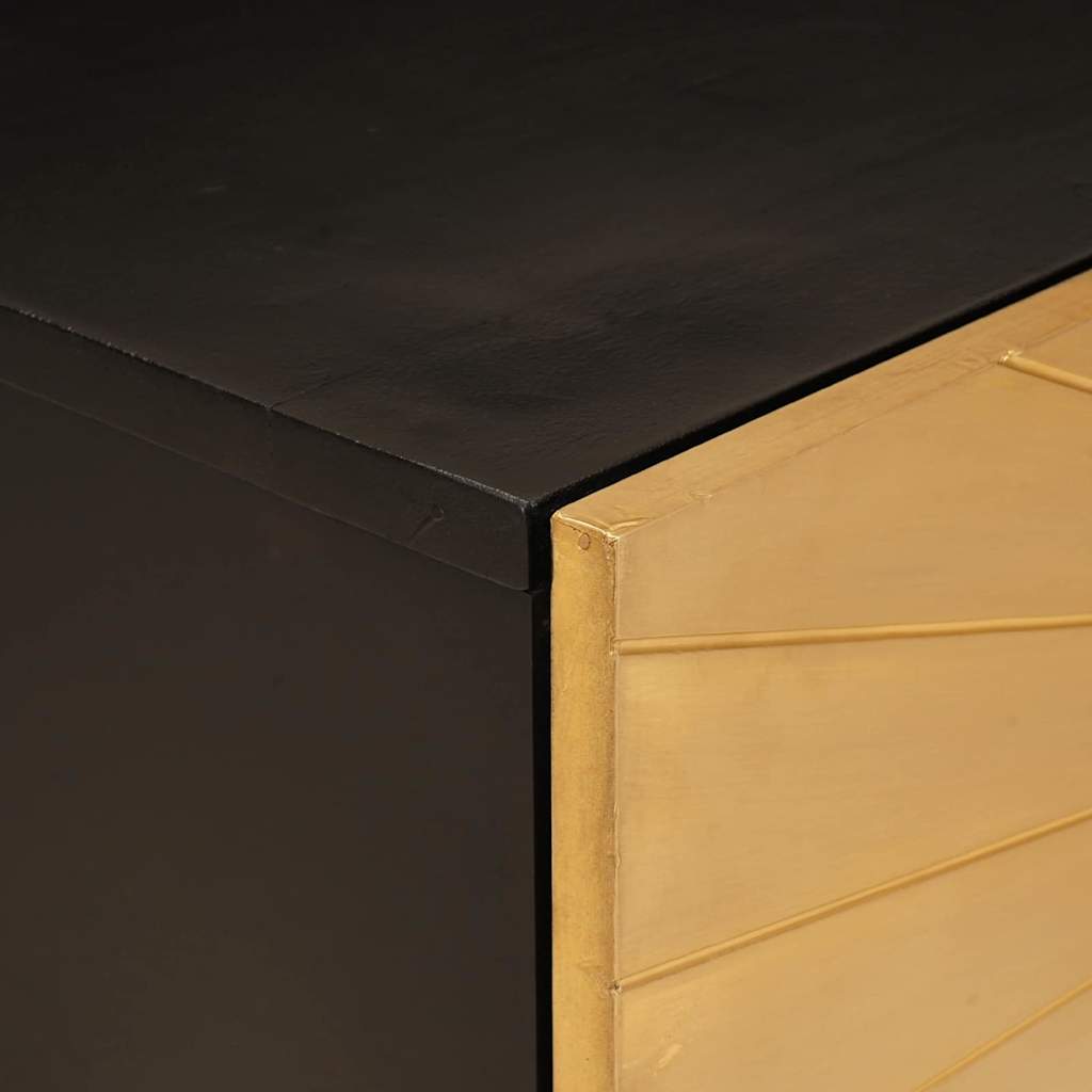 Table basse Noir et or 80 x 50 x 40 cm - XIOS