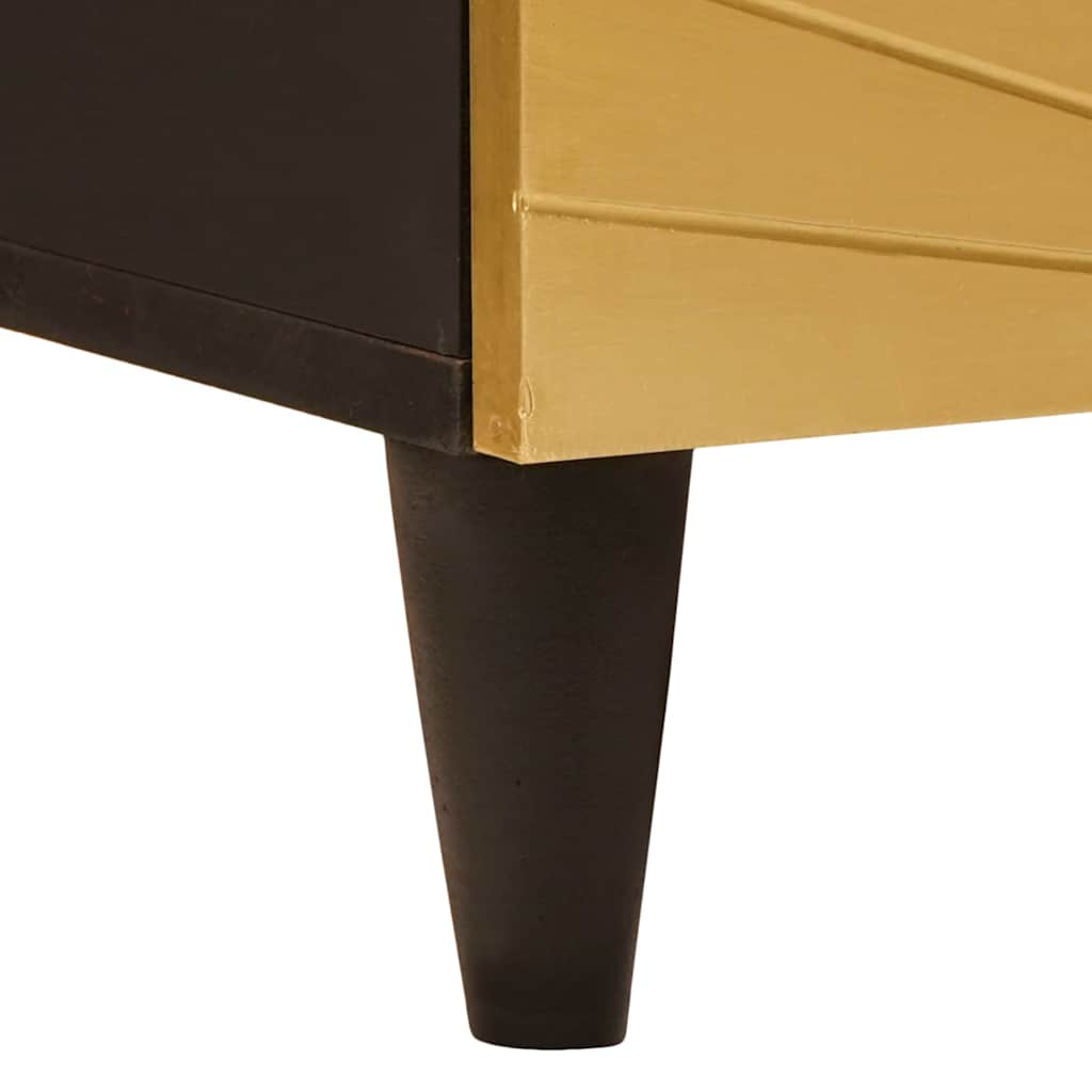 Table de chevet Noir et or 50 x 33 x 62 cm Bois d'ingénierie - XIOS