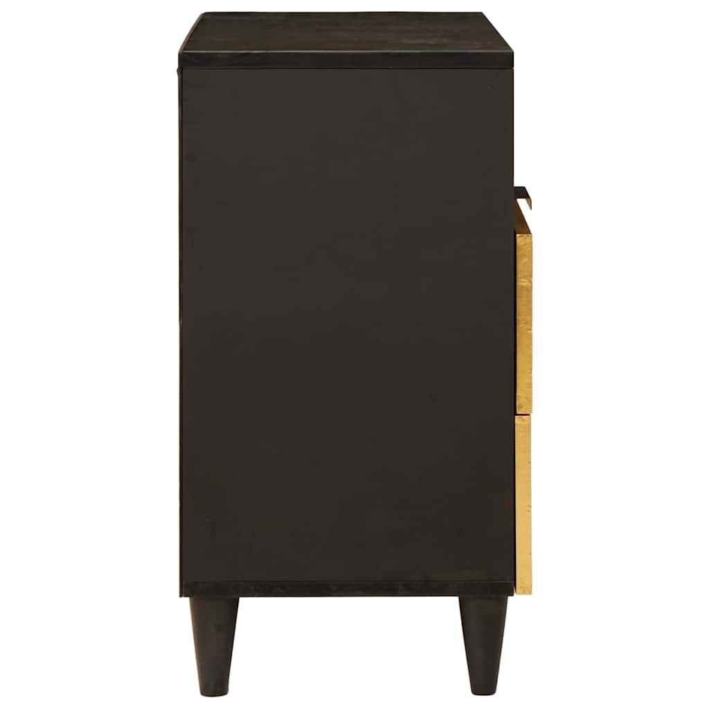 Table de chevet Noir et or 50 x 33 x 62 cm Bois d'ingénierie - XIOS