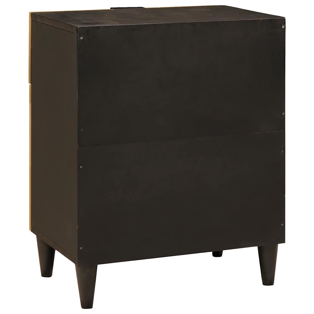 Table de chevet Noir et or 50 x 33 x 60 cm Bois d'ingénierie - XIOS