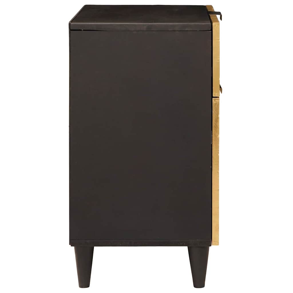 Table de chevet Noir et or 50 x 33 x 60 cm Bois d'ingénierie - XIOS
