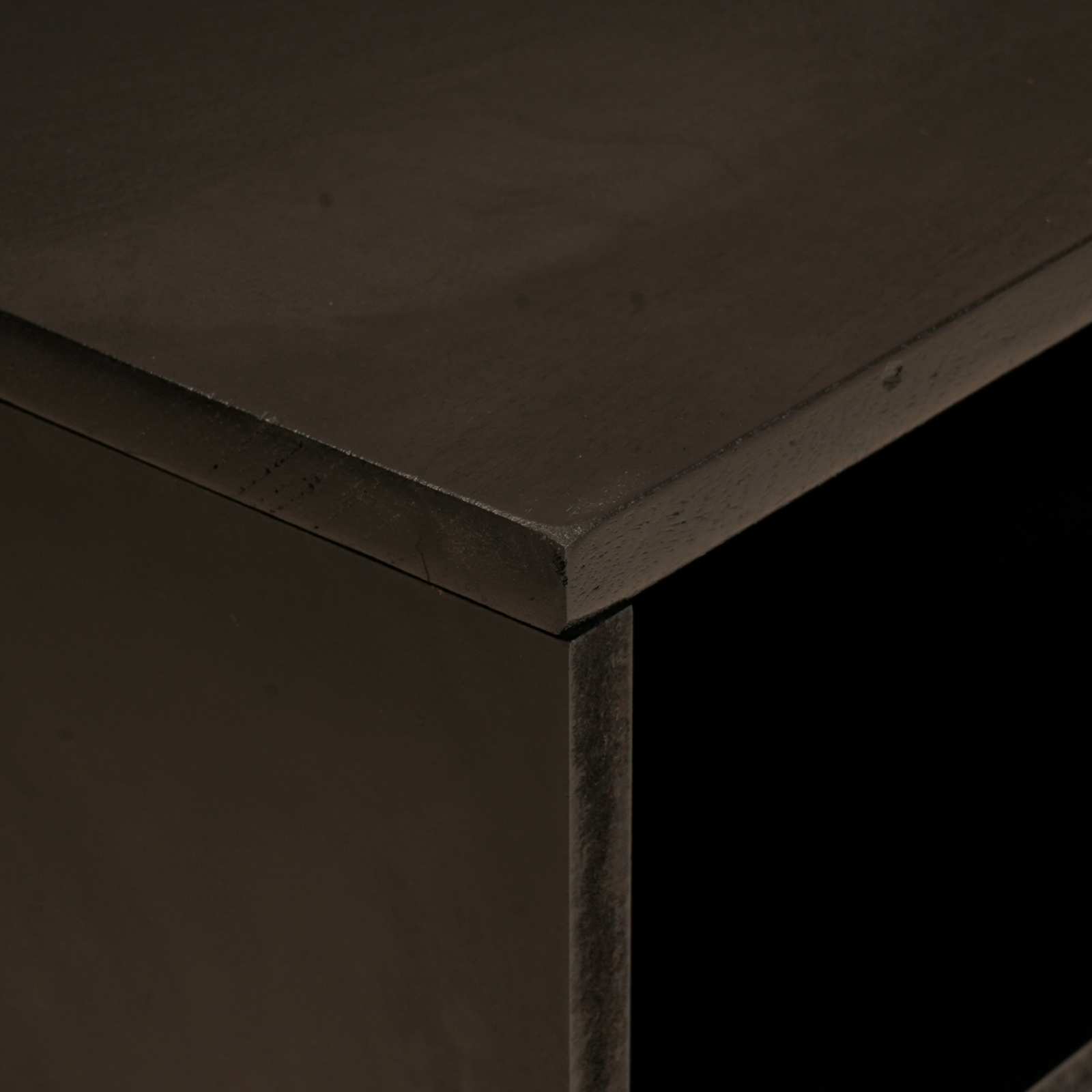 Meuble TV Noir et Or 80 x 33 x 46 cm Bois d'ingénierie - XIOS
