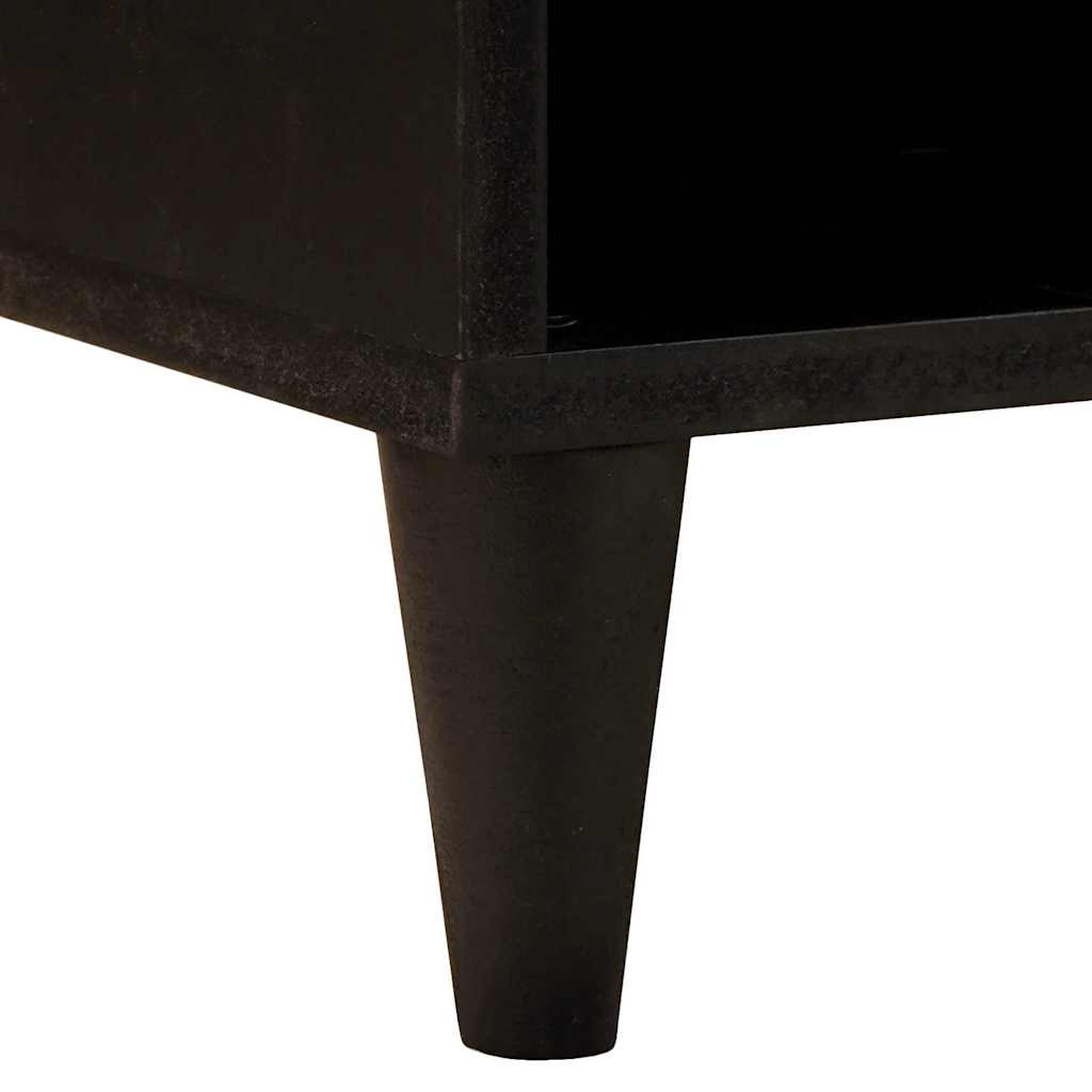 Meuble TV Noir et or 100 x 33 x 46 cm bois de manguier massif - XIOS