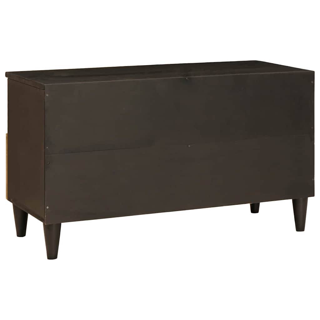 Meuble TV Noir et or 80 x 33 x 46 cm Bois d'ingénierie - XIOS