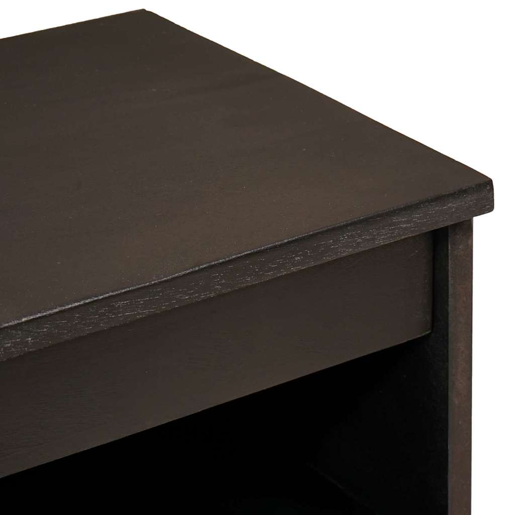 Buffet Noir et or 60 x 33 x 75 cm Bois de mangue massif - XIOS
