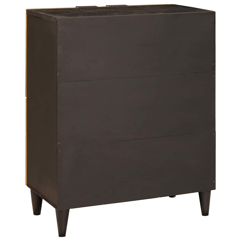 Meuble d'appoint avec stockage Noir et or 60 x 33.5 x 75 cm - XIOS