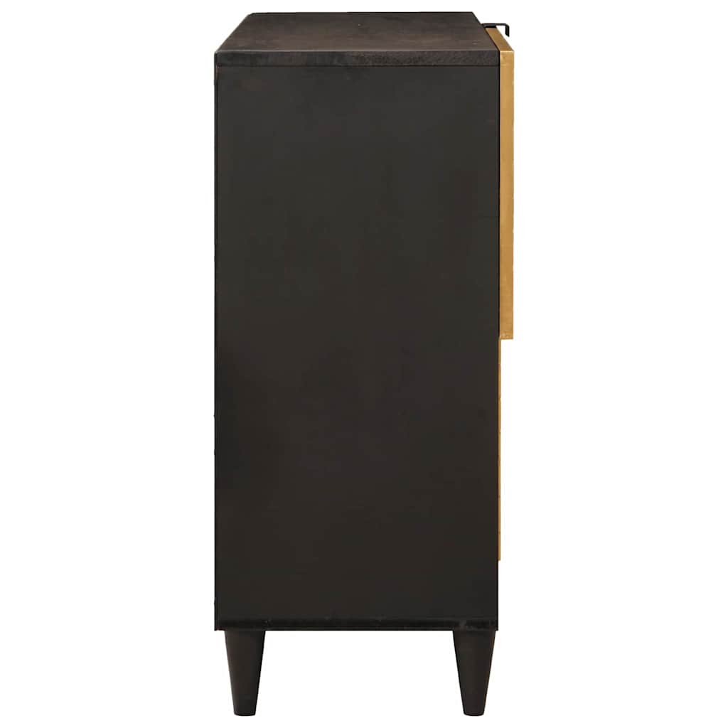 Meuble d'appoint avec stockage Noir et or 80 x 33,5 x 75 cm - XIOS