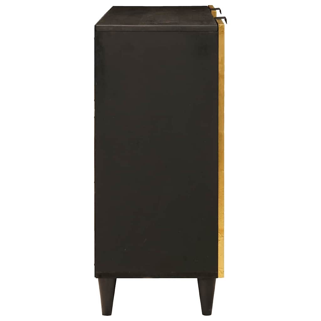 Meuble d'appoint avec stockage Noir et or 90 x 33.5 x 75 cm - XIOS