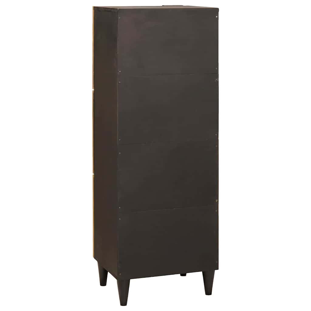 Meuble d'appoint avec stockage Noir et or 40 x 33.5 x 110 cm - XIOS
