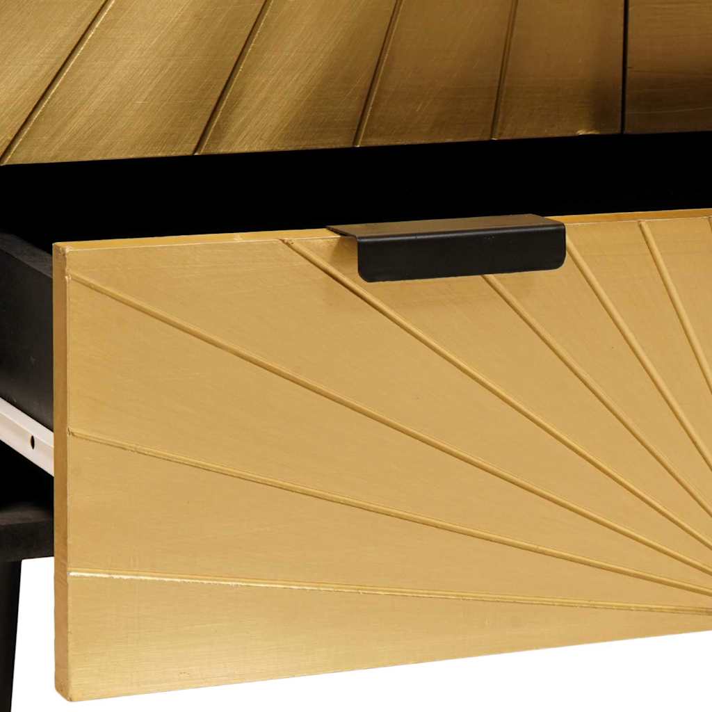 Meuble d'appoint avec tiroir Noir et or 60 x 33.5 x 100 cm - XIOS