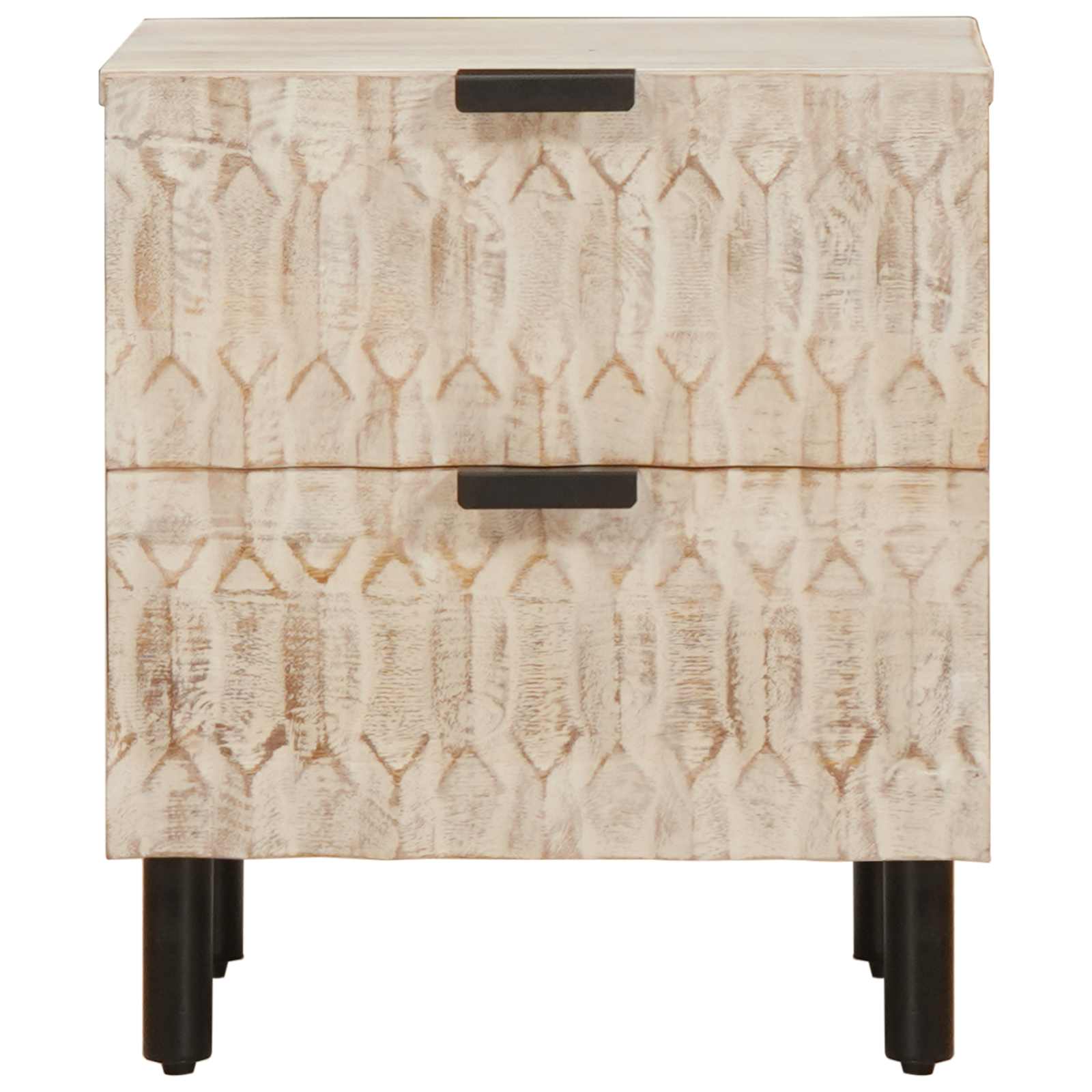 Cabinet de chevet avec tiroir 2 pcs Blanc 40 x 33,5 x 46 cm - XIOS