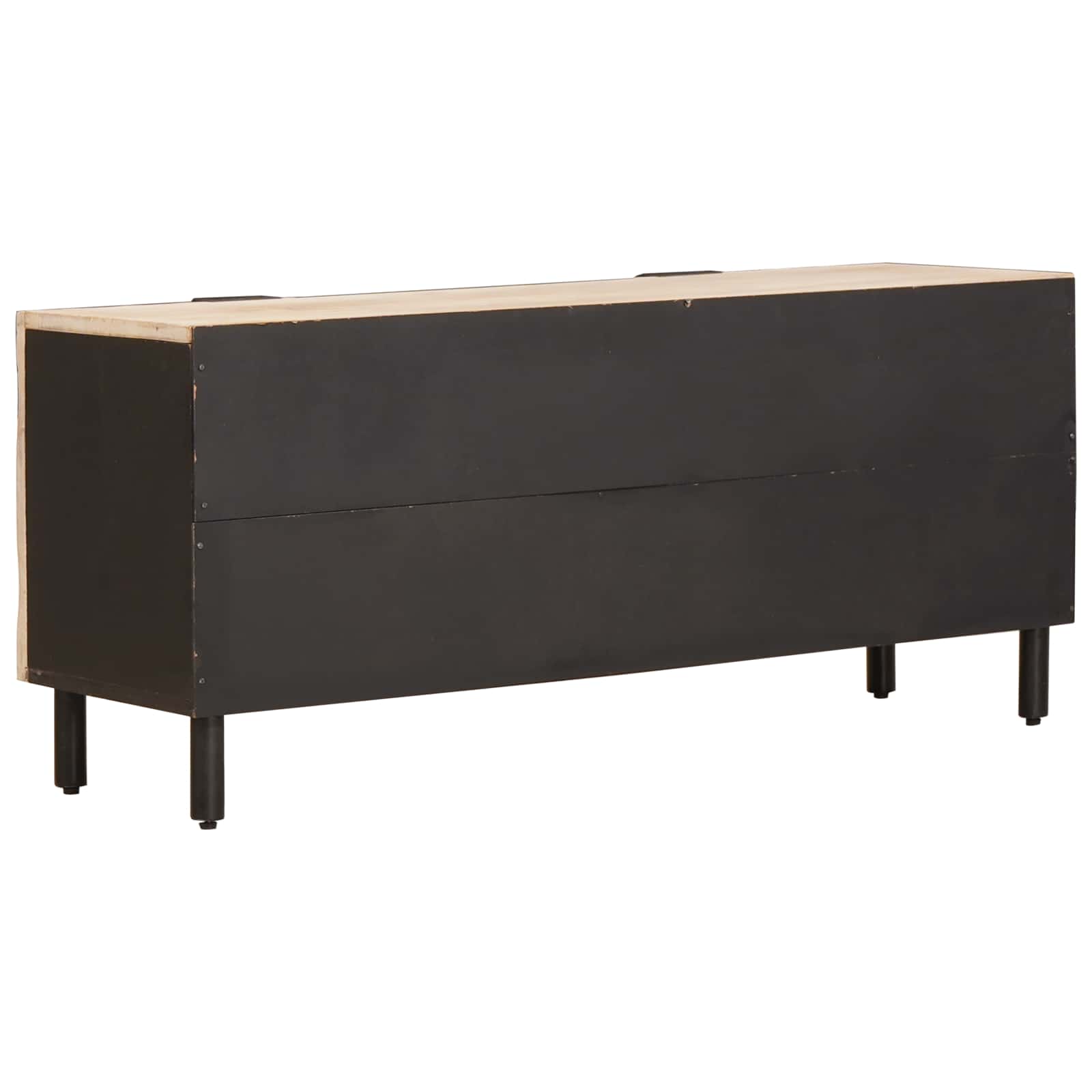 Meuble TV avec étagère Finition Lavage Blanc 105 x 33,5 x 46 cm - XIOS