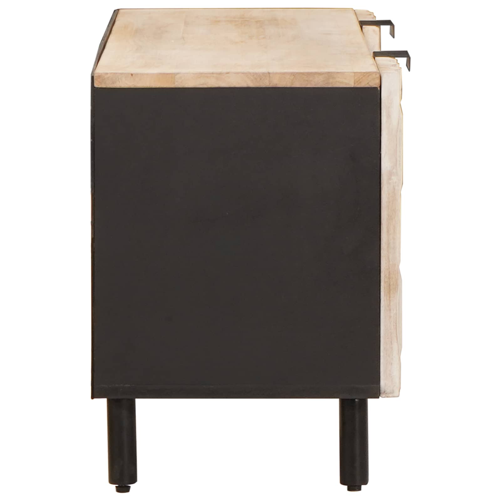 Meuble TV avec étagère Finition Lavage Blanc 105 x 33,5 x 46 cm - XIOS