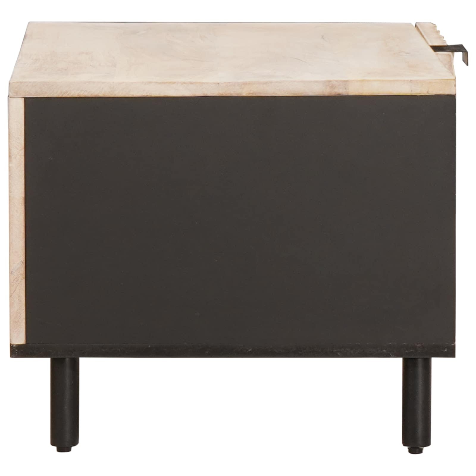Table basse Blanc 80 x 50 x 40 cm Bois de mangue massif - XIOS