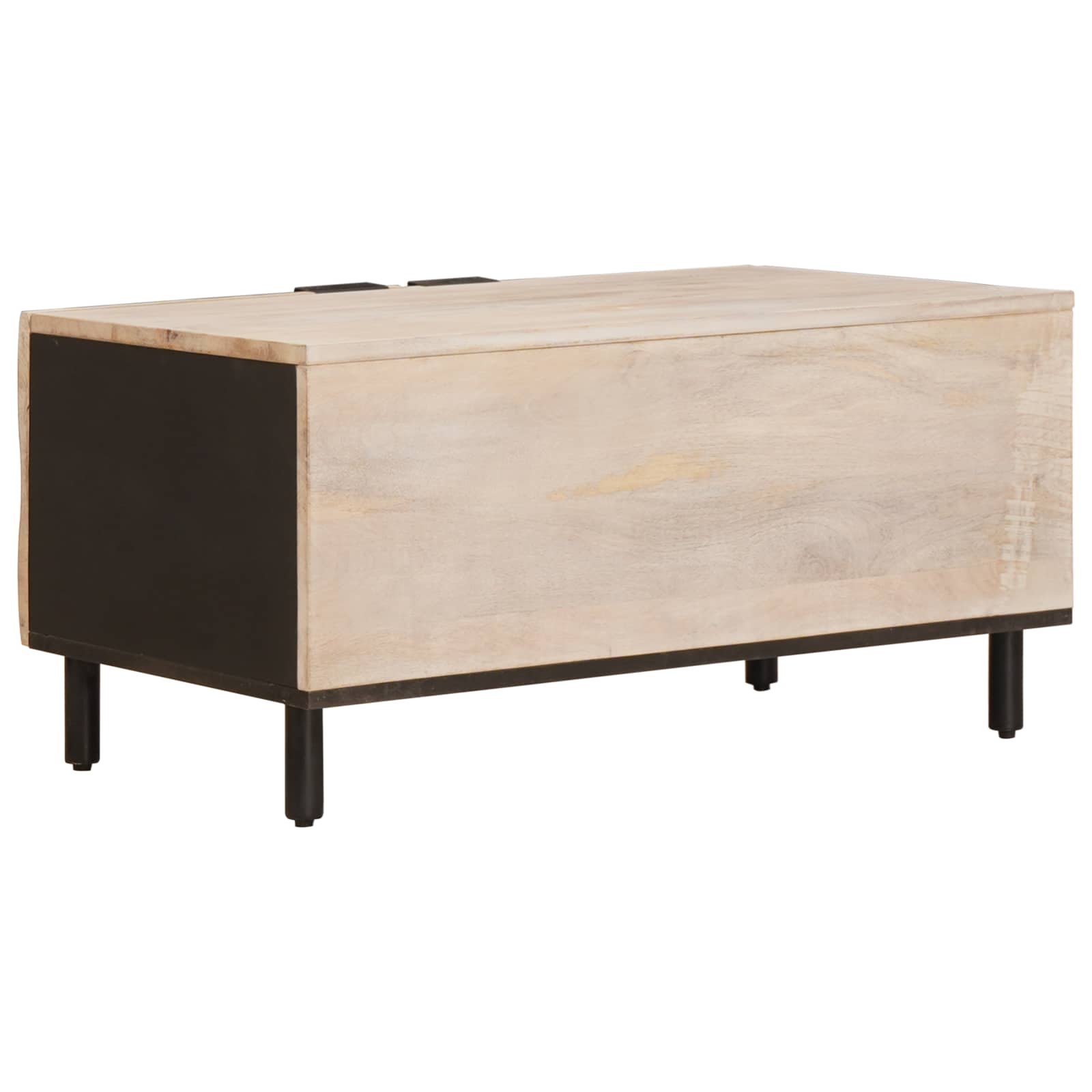 Table basse Blanc 80 x 50 x 40 cm Bois de mangue massif - XIOS