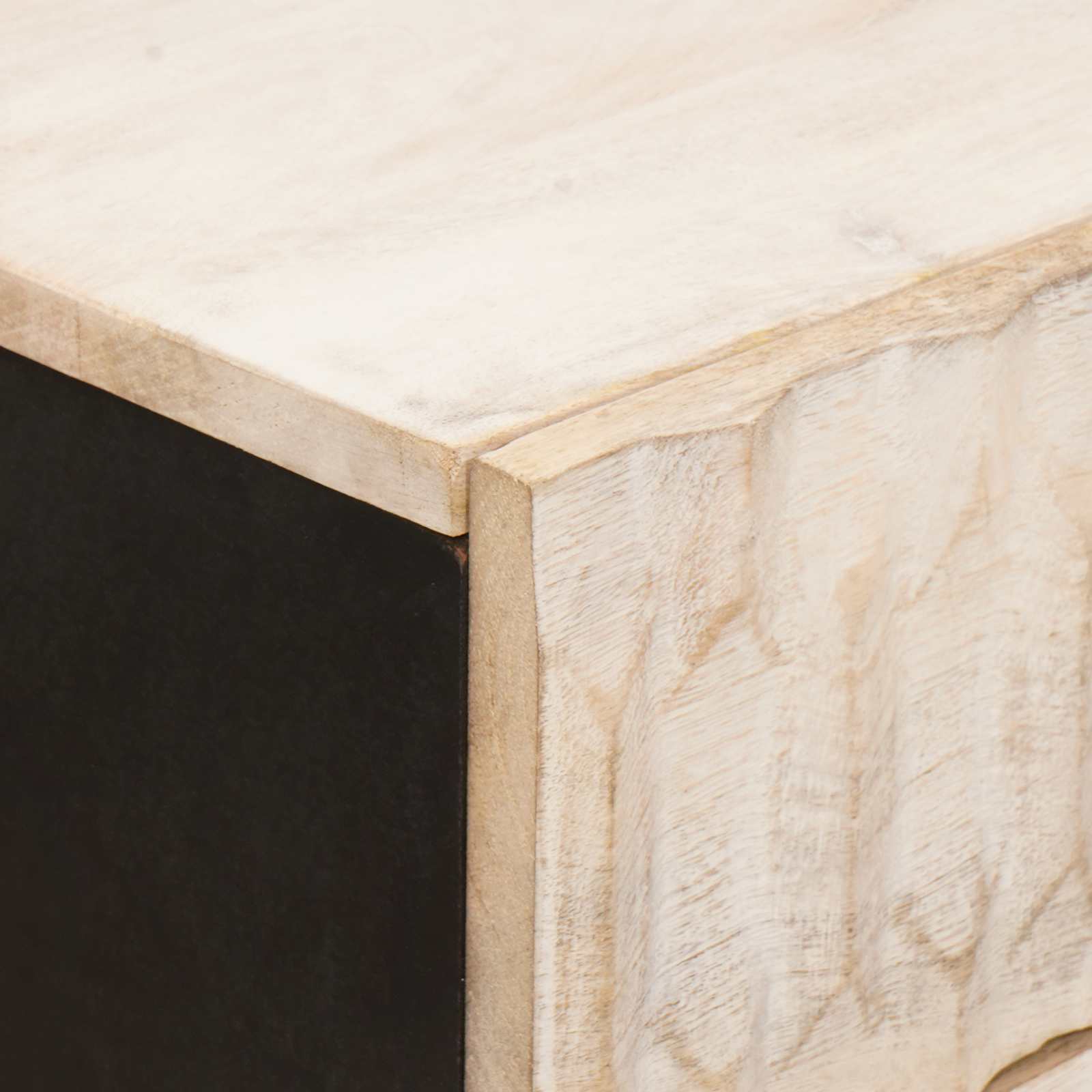 Cabinet de chevet Blanc 50 x 33 x 62 cm Bois de mangue massif - XIOS