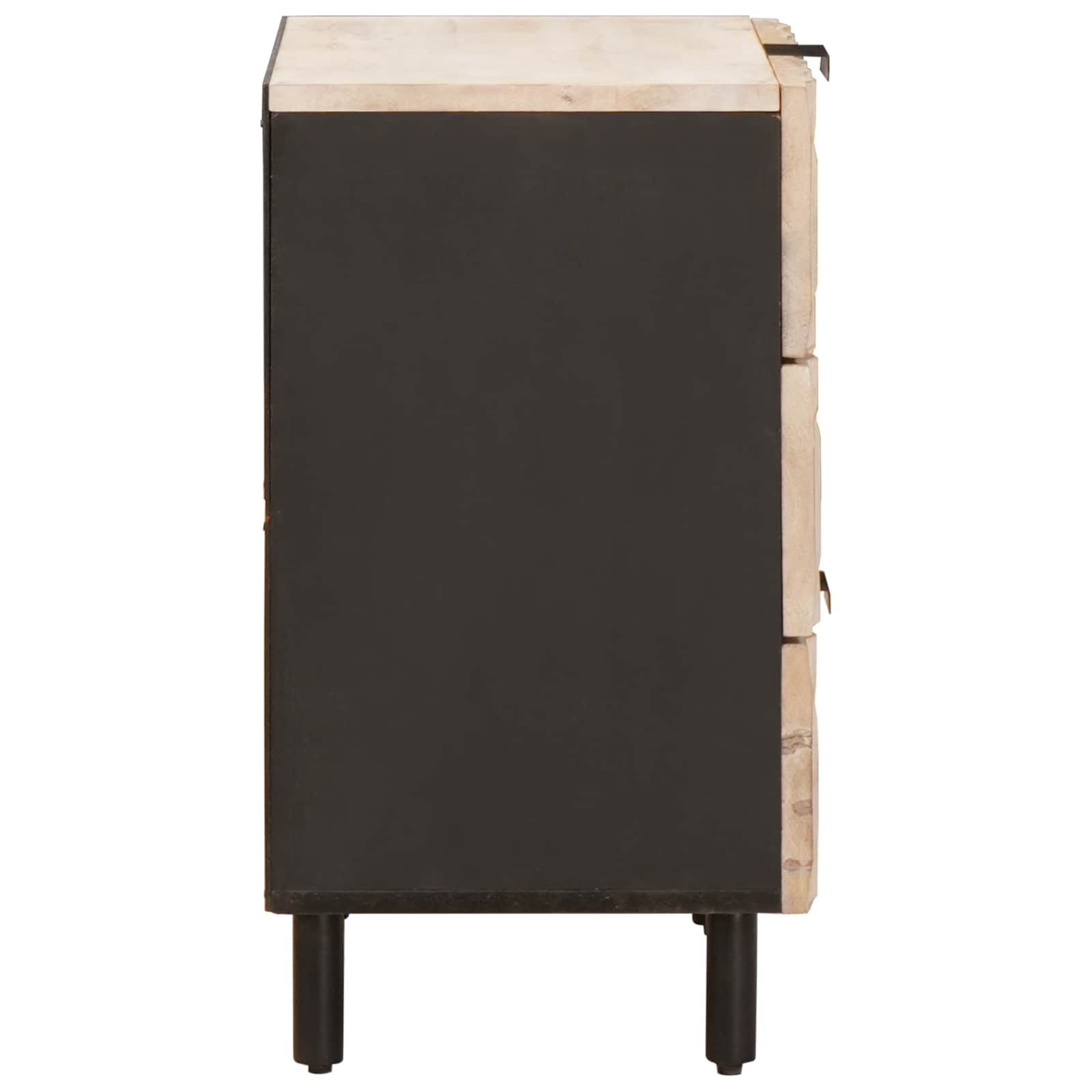 Cabinet de chevet Blanc 50 x 33 x 62 cm Bois de mangue massif - XIOS