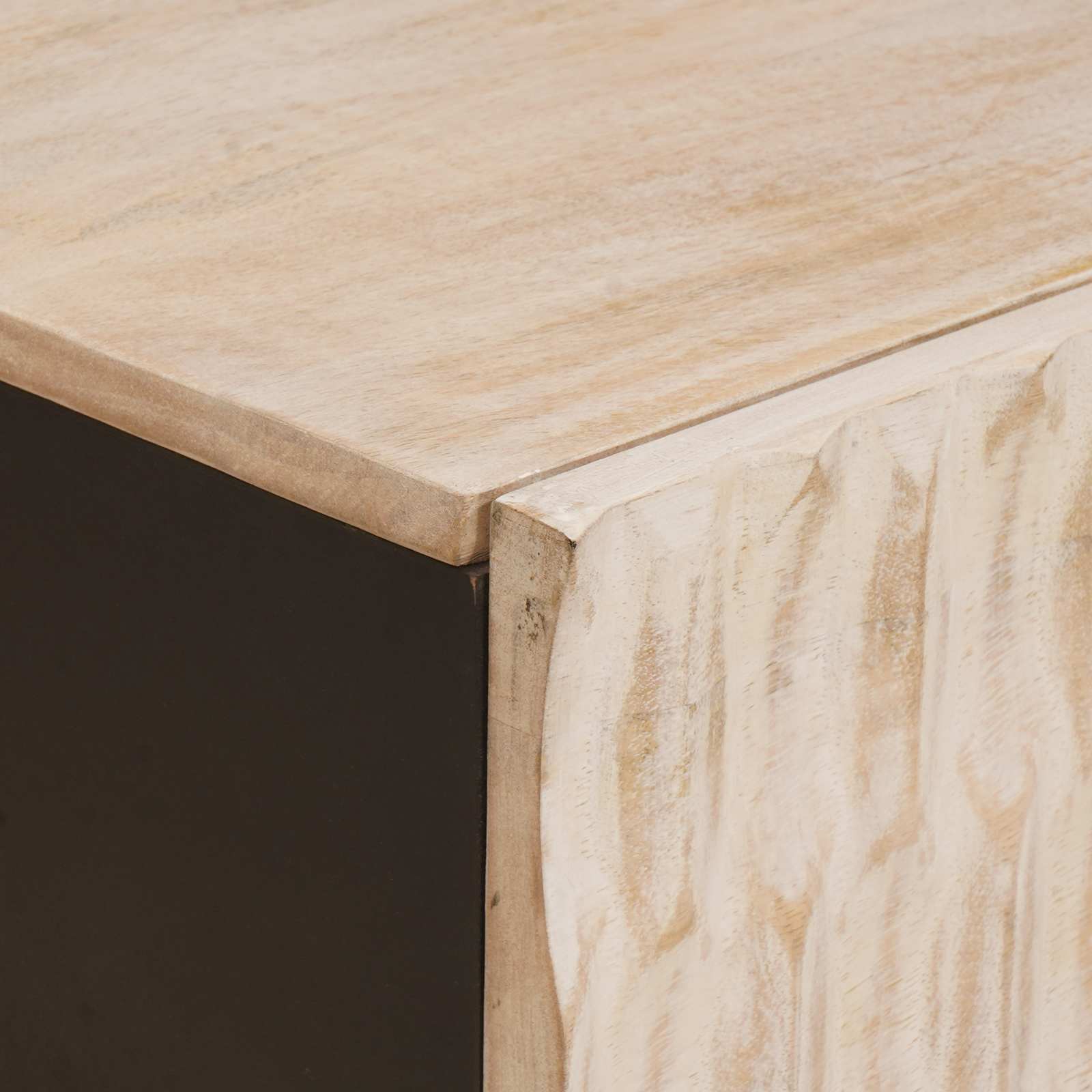 Table basse Blanc 100 x 54 x 40 cm Bois de mangue massif - XIOS