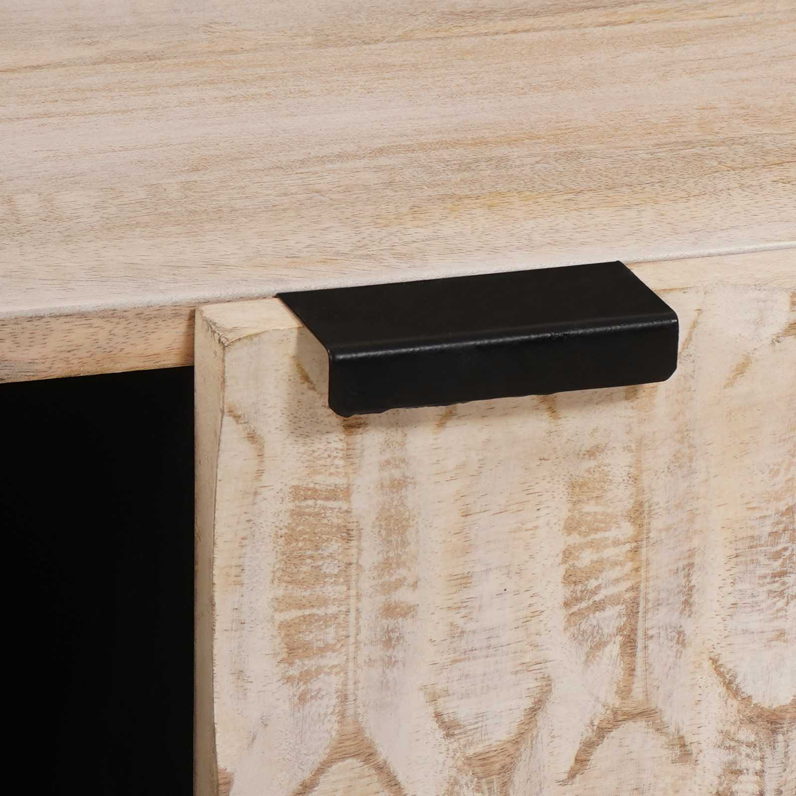 Table basse Blanc 100 x 54 x 40 cm Bois de mangue massif - XIOS