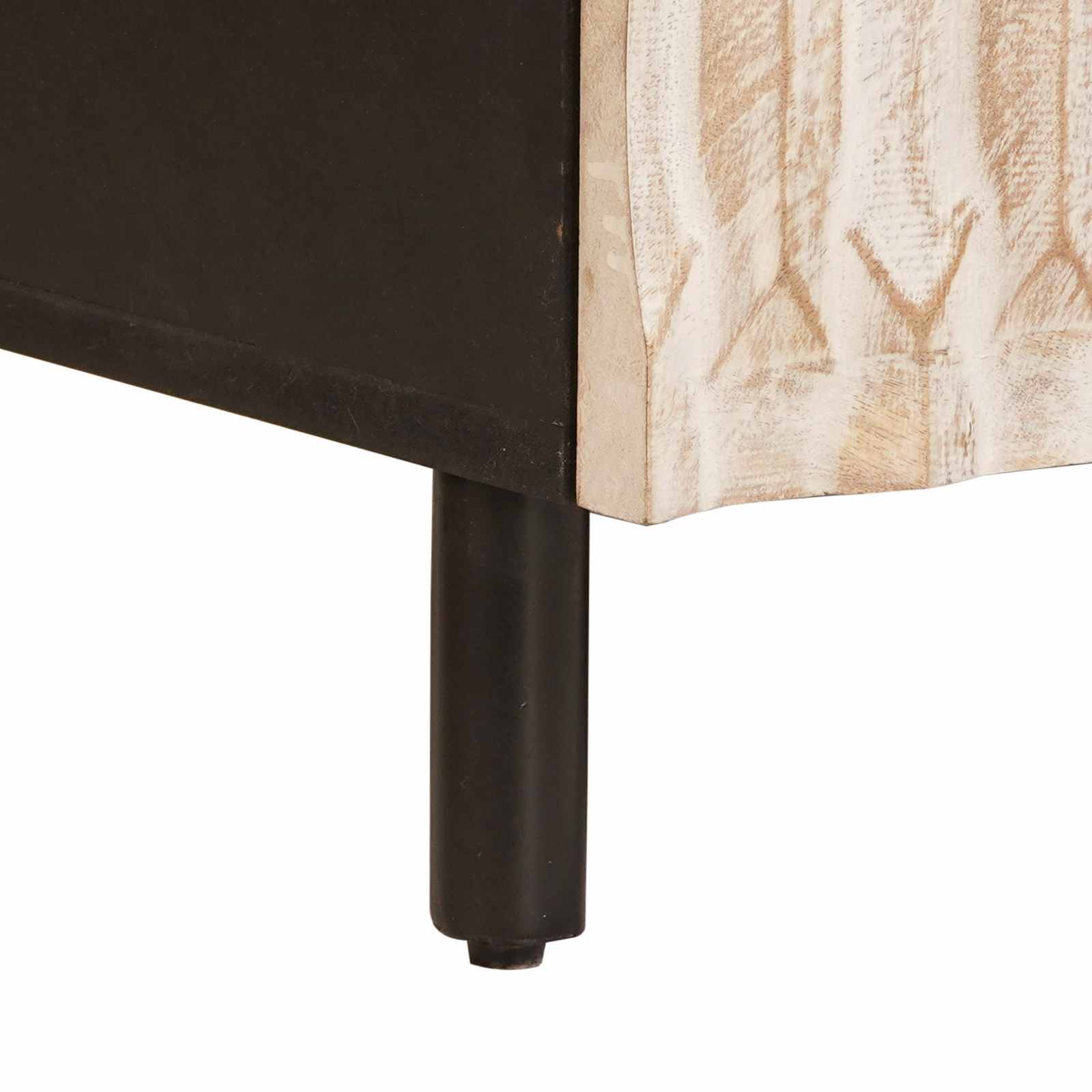 Table basse Blanc 100 x 54 x 40 cm Bois de mangue massif - XIOS