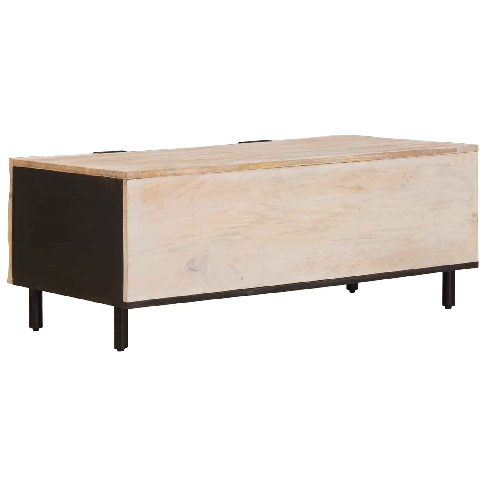 Table basse Blanc 100 x 54 x 40 cm Bois de mangue massif - XIOS