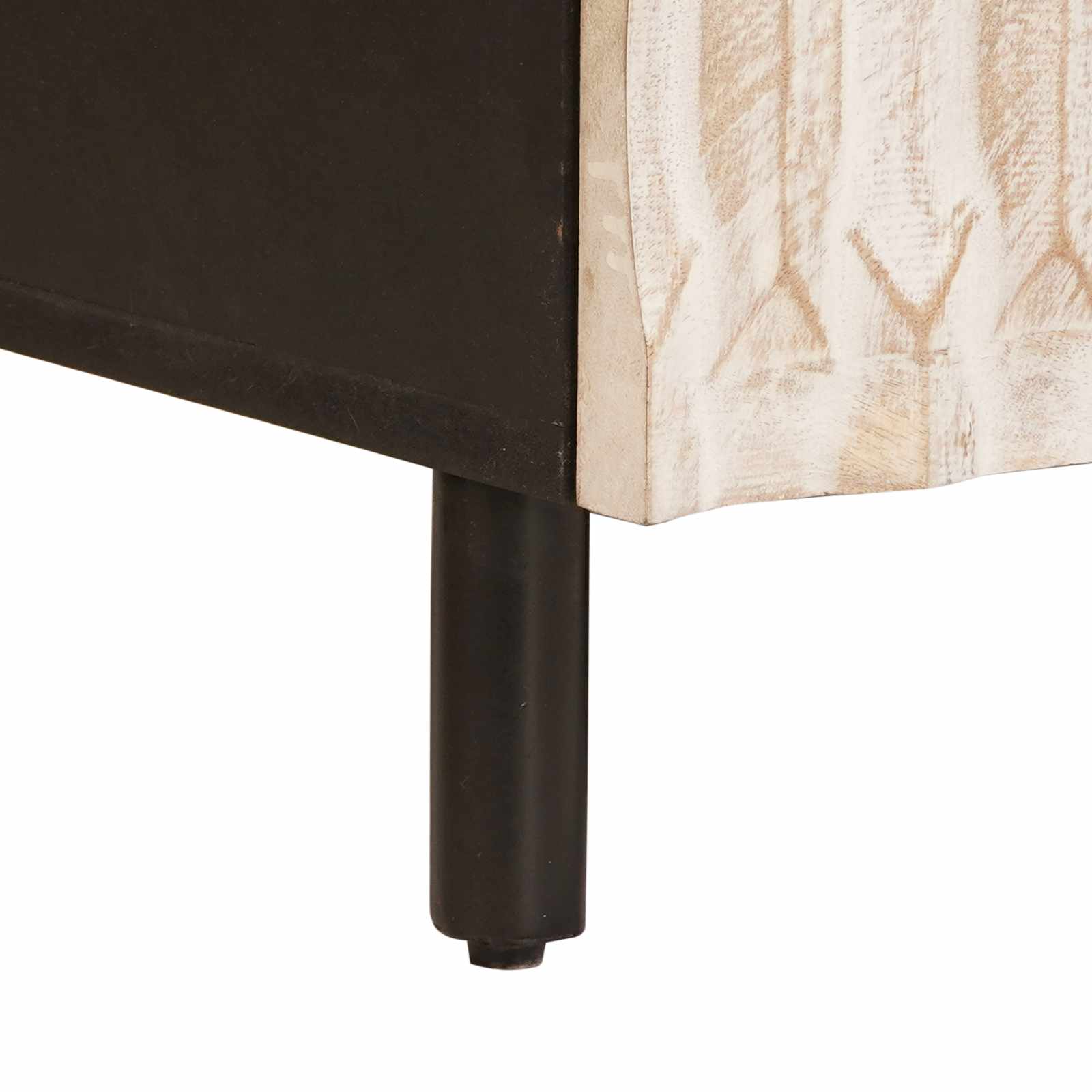 Table basse Blanc 80 x 54 x 40 cm Bois de mangue massif - XIOS