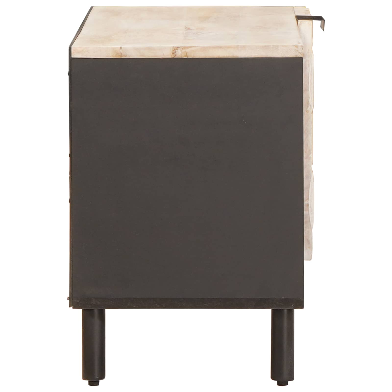 Meuble TV avec stockage Finition Lavage Blanc 80 x 33 x 46 cm - XIOS
