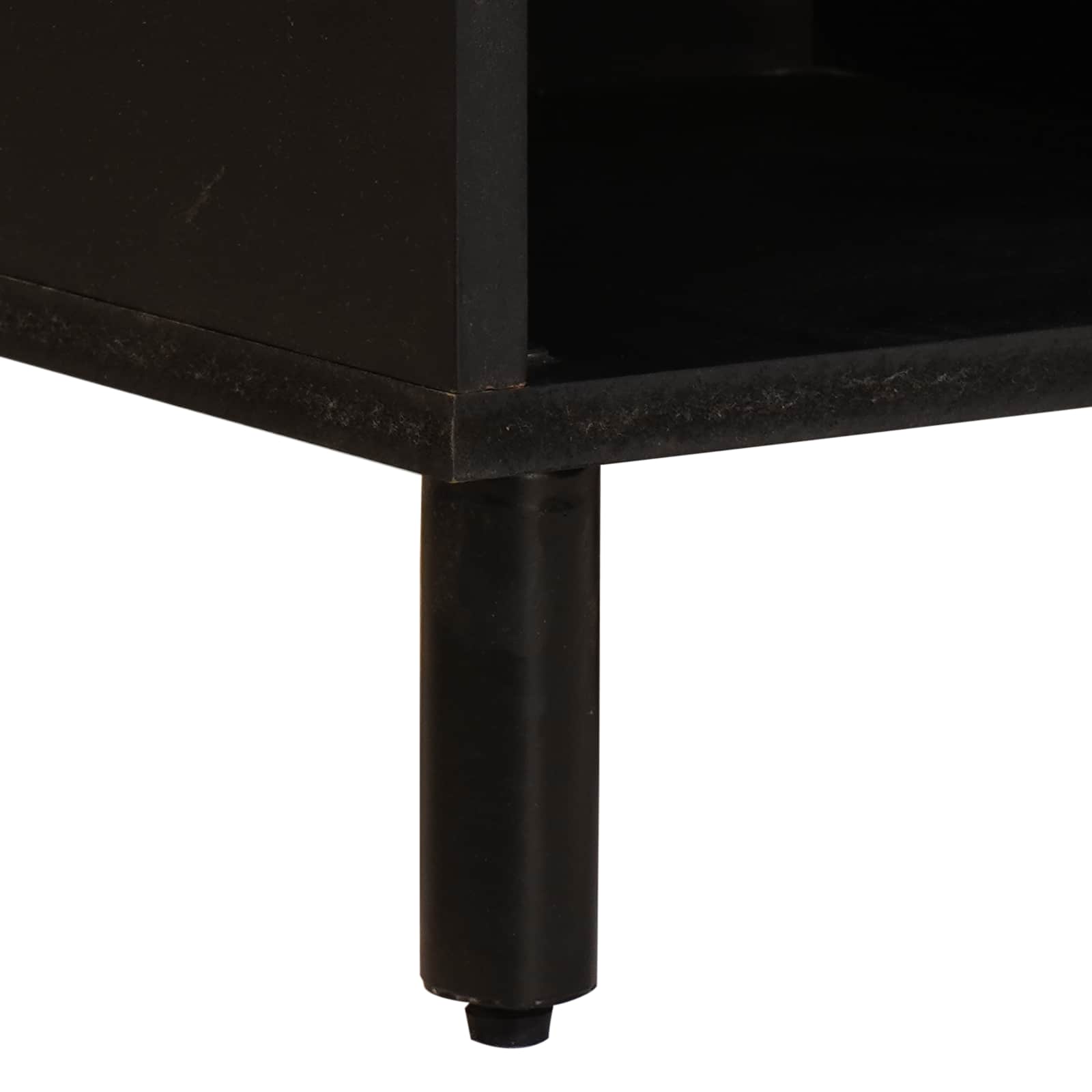 Meuble TV avec tiroir Finition Lavage Blanc 80 x 33,5 x 46 cm - XIOS