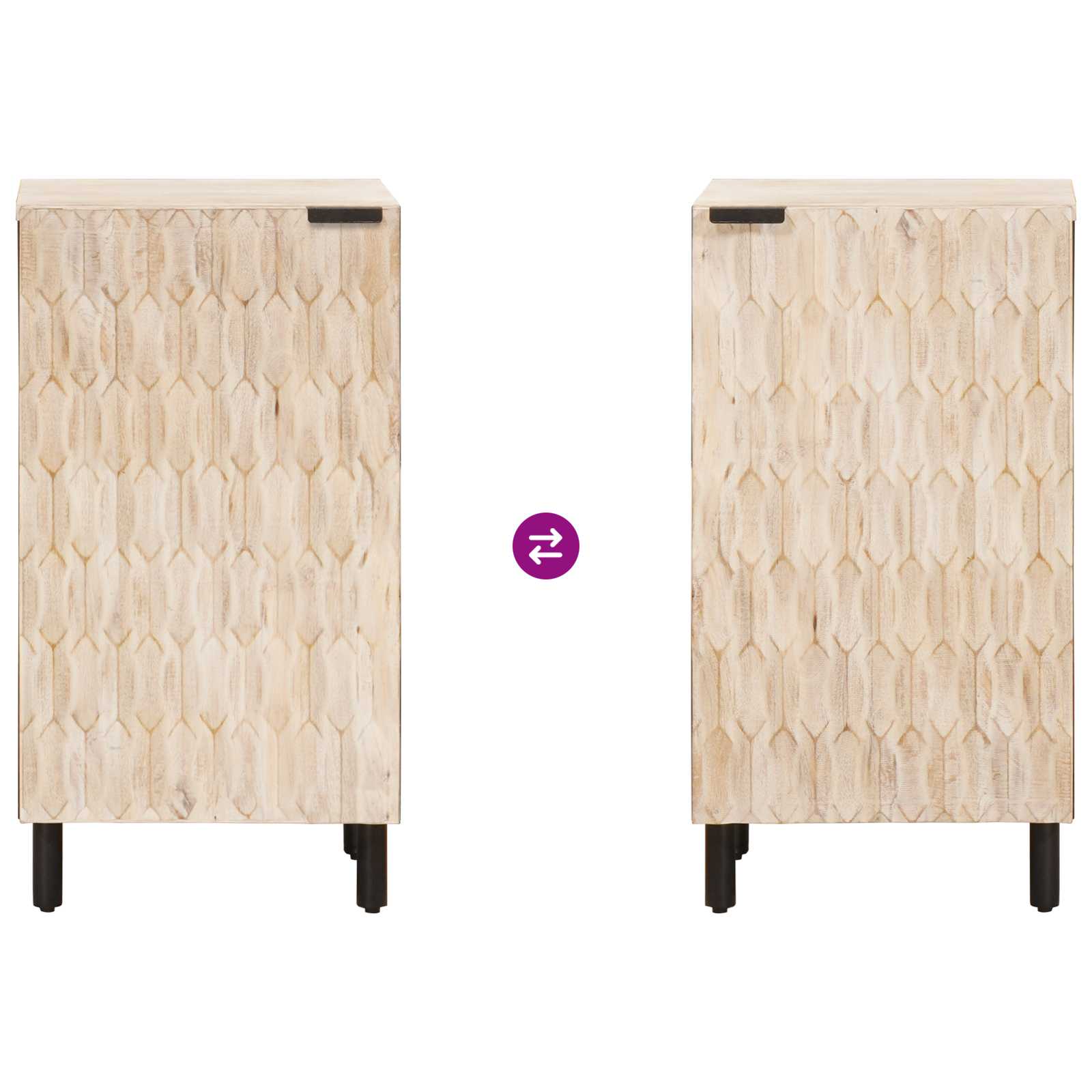 Buffet avec stockage Finition Lavage Blanc 40 x 33 x 75 cm - XIOS