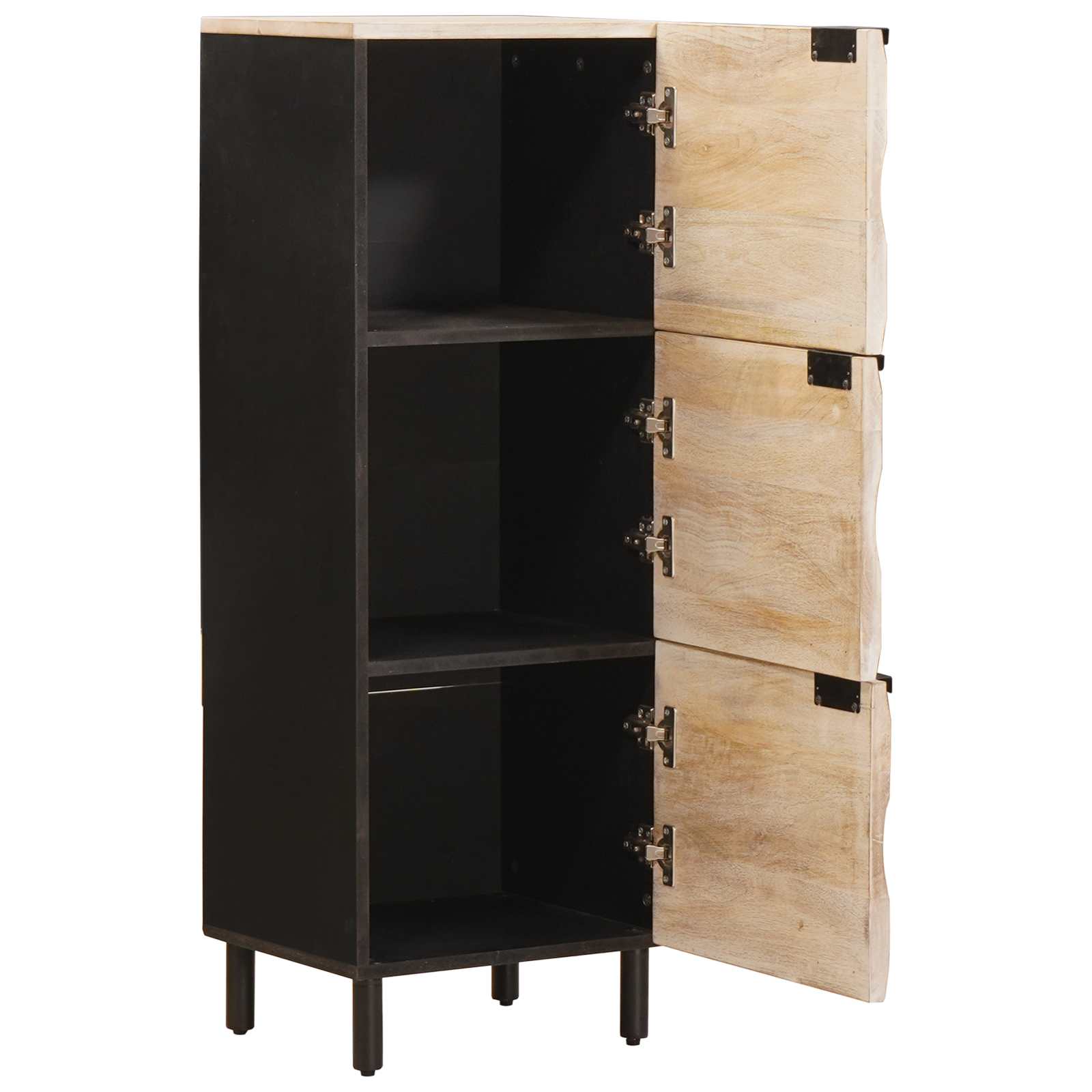 Haut Armoire avec porte Finition Lavage Blanc 40 x 33 x 110 cm - XIOS
