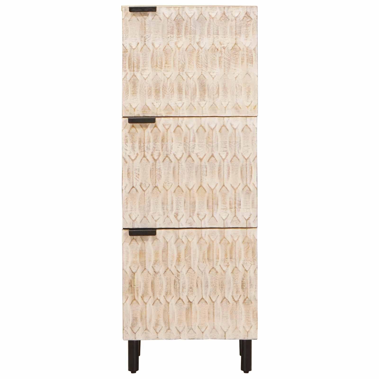Haut Armoire avec porte Finition Lavage Blanc 40 x 33 x 110 cm - XIOS