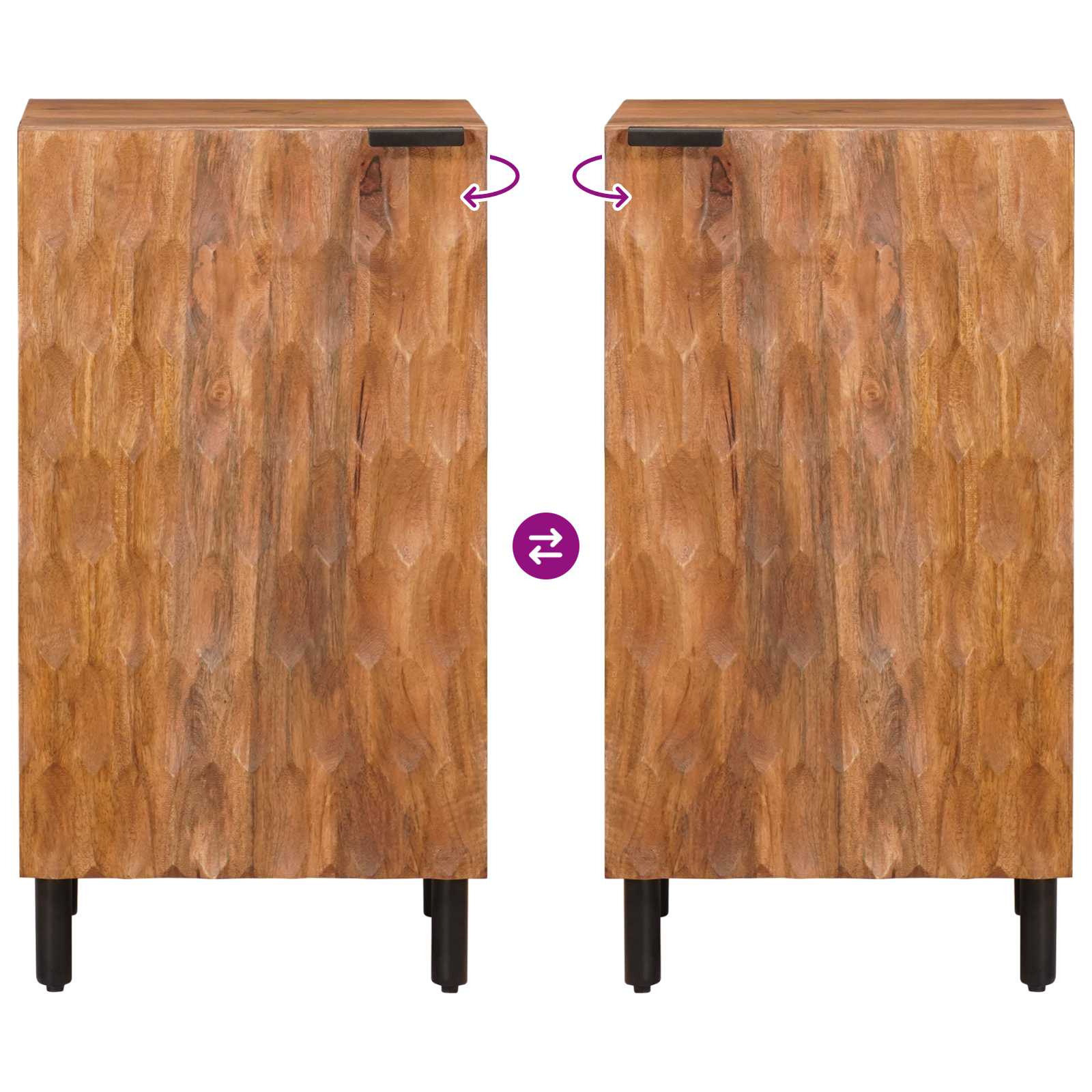 Buffet avec stockage Finition Acacia Brun 40 x 33 x 75 cm - XIOS