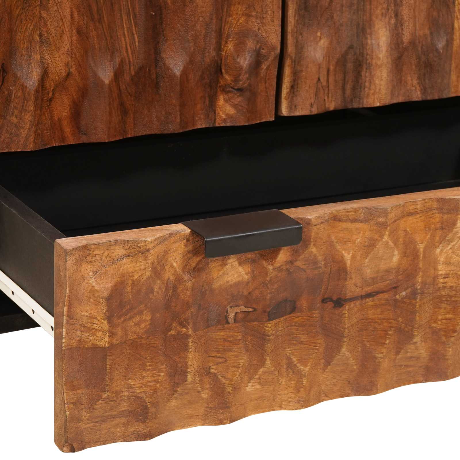 Haut Armoire avec tiroir Finition Acacia Brun 60 x 33 x 100 cm - XIOS