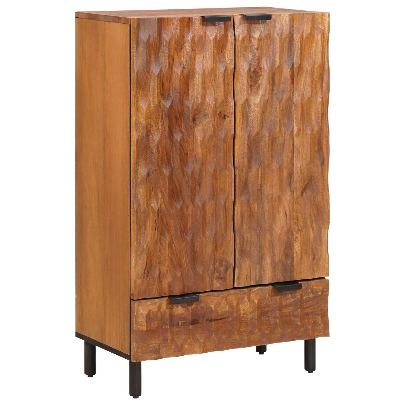 Haut Armoire avec tiroir Finition Acacia Brun 60 x 33 x 100 cm - XIOS
