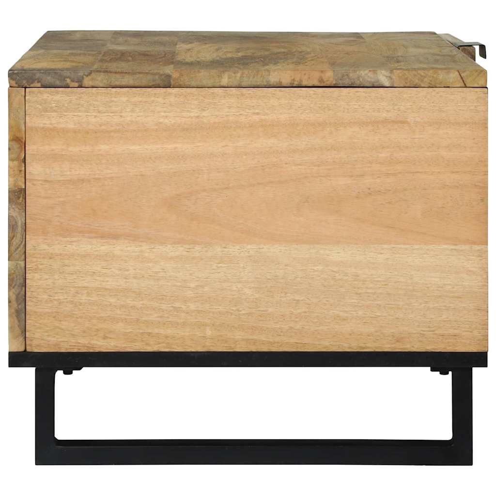 Table basse Marron et Noir 80 x 50 x 40 cm Bois d'acacia massif - XIOS