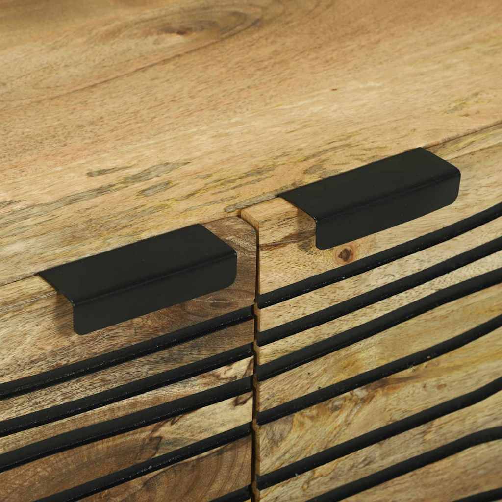 Table basse Marron et Noir 80 x 50 x 40 cm Bois d'acacia massif - XIOS