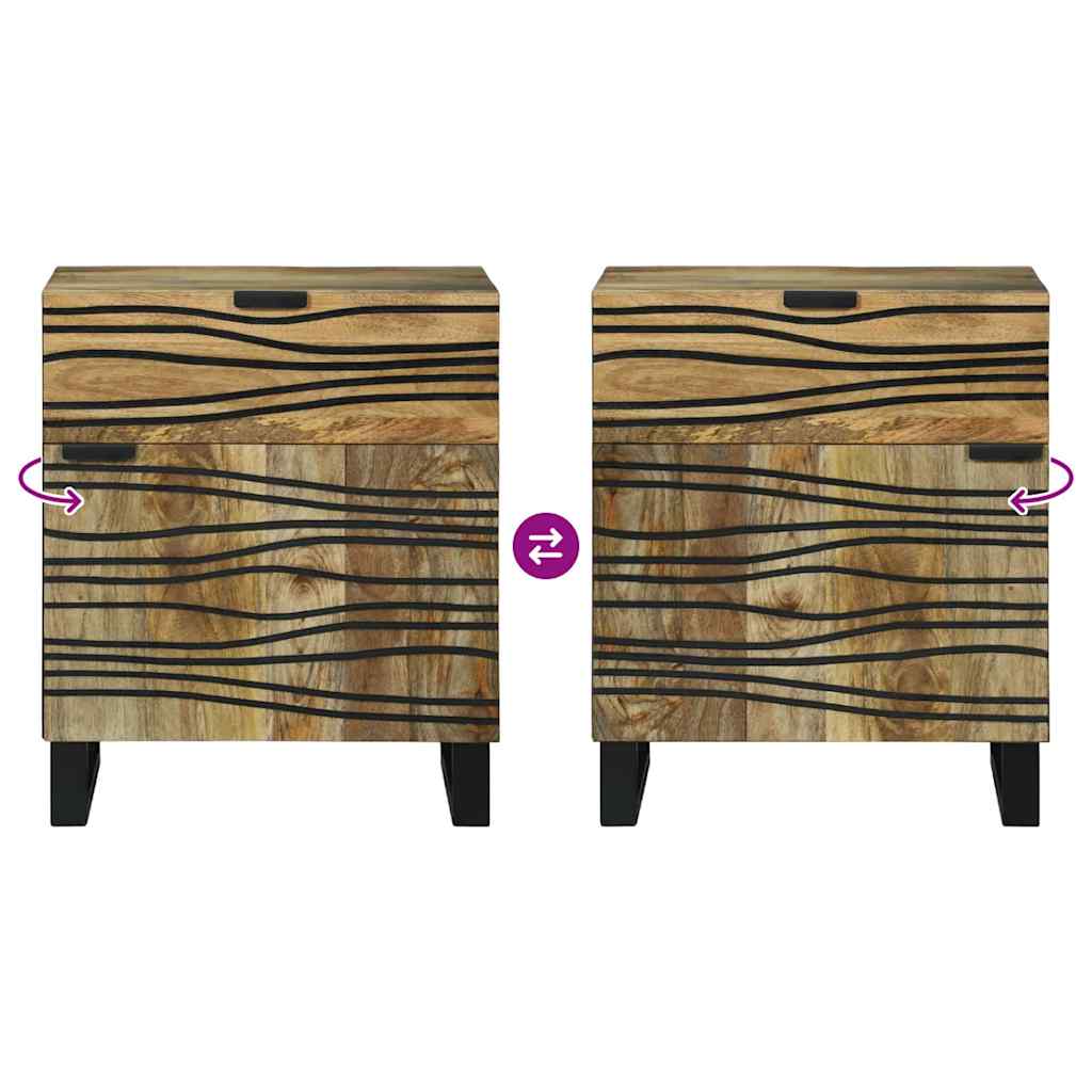 Table de chevet Naturel 50 x 33 x 60 cm Bois d'ingénierie - XIOS