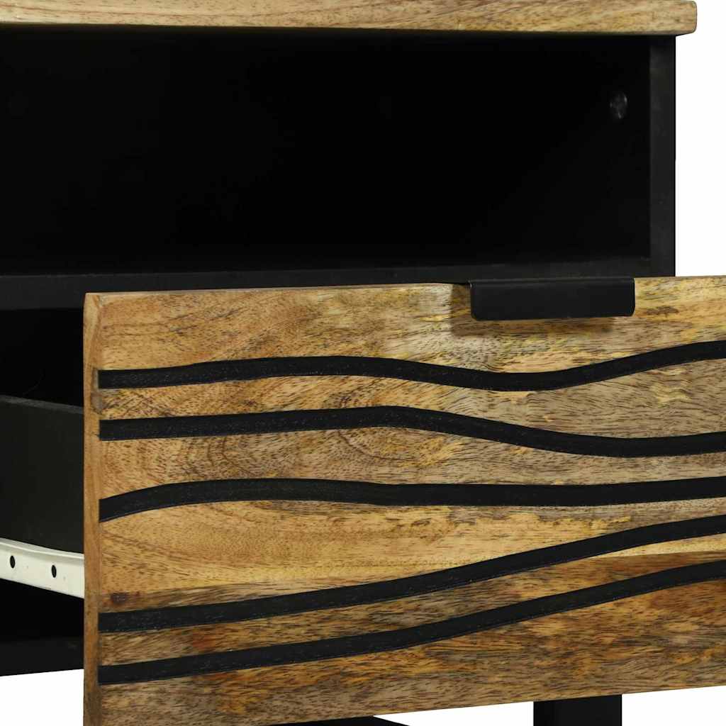 Table basse with Drawer Marron et Noir 80 x 54 x 40 cm - XIOS