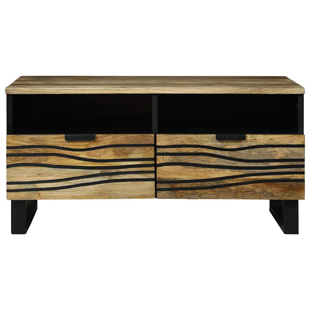 Table basse with Drawer Marron et Noir 80 x 54 x 40 cm - XIOS