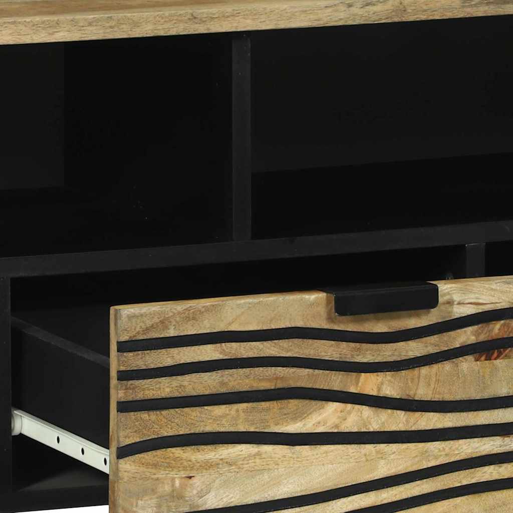 Cabinet de télé Marron 105 x 33 x 46 cm bois de manguier massif - XIOS
