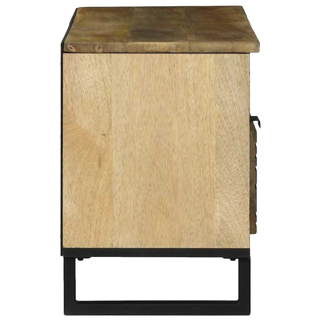 Cabinet de télé Marron 105 x 33 x 46 cm bois de manguier massif - XIOS