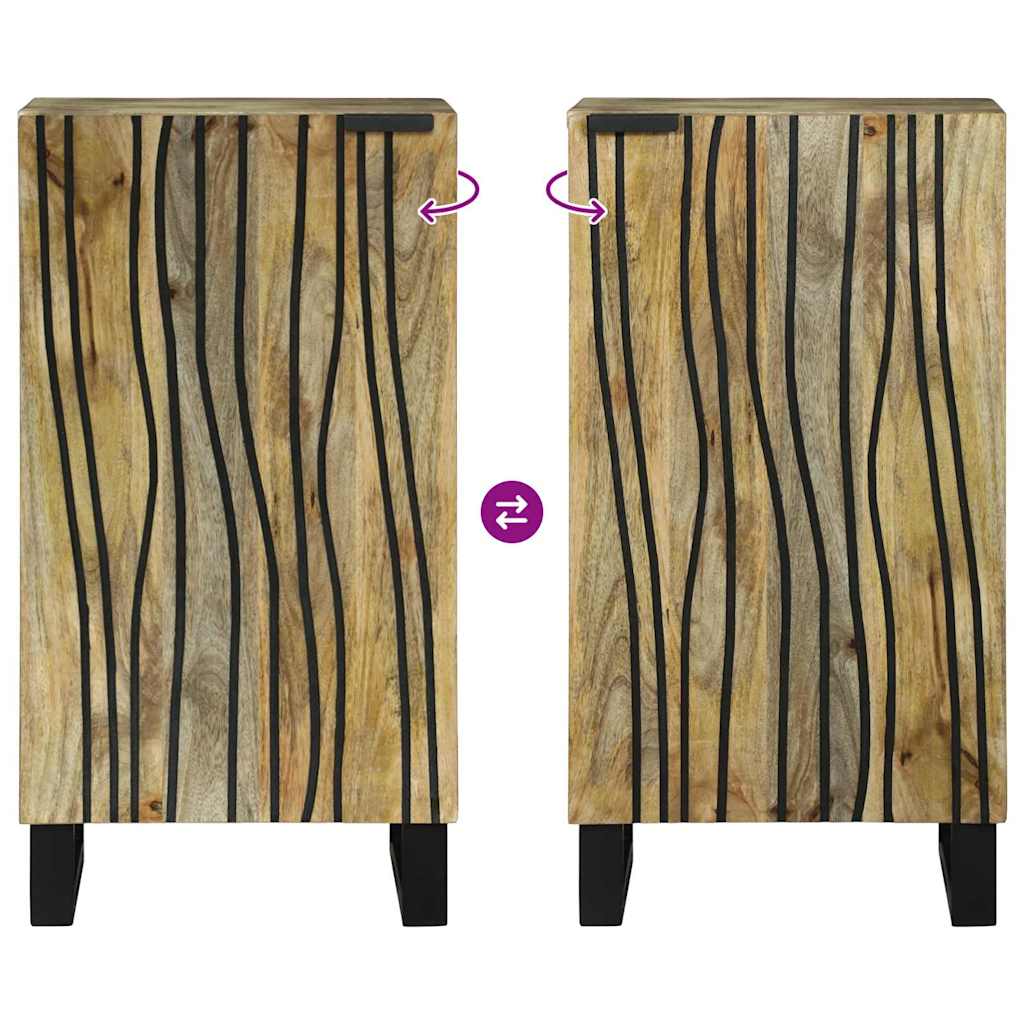 Buffet Marron 40 x 33 x 75 cm bois de manguier massif - XIOS