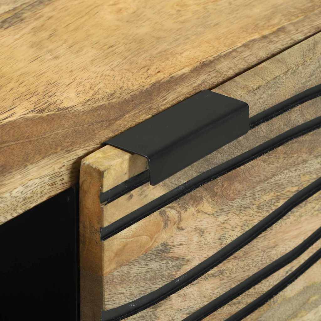 Buffet Marron 80 x 33 x 75 cm bois de manguier massif - XIOS