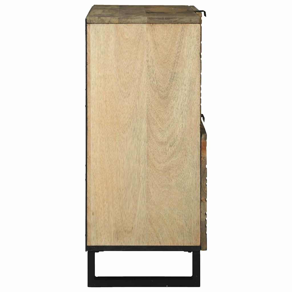 Buffet Marron 80 x 33 x 75 cm bois de manguier massif - XIOS