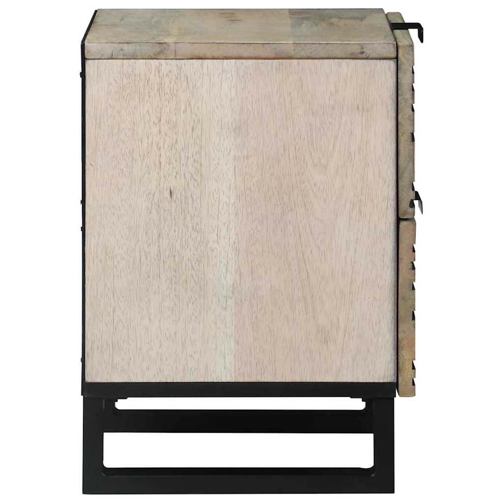 Table de chevet Blanc 40 x 33 x 46 cm Bois d'ingénierie - XIOS