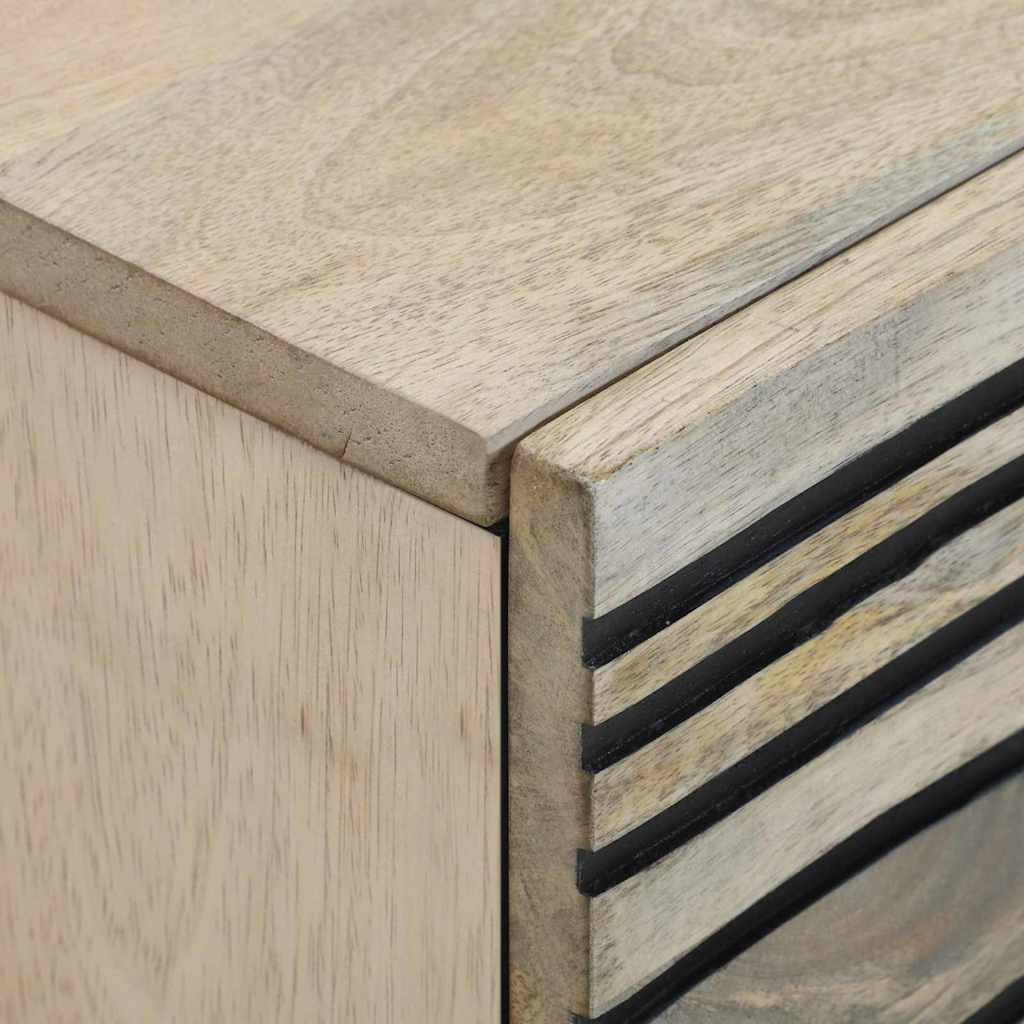 Cabinet de chevet 2 pcs Blanc et noir 40 x 33 x 46 cm - XIOS