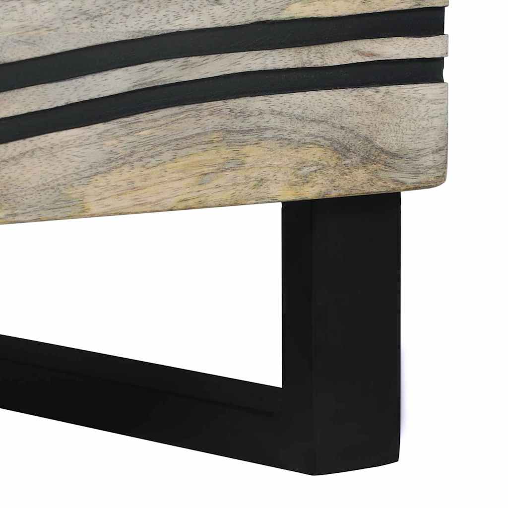 Cabinet de chevet 2 pcs Blanc et noir 40 x 33 x 46 cm - XIOS