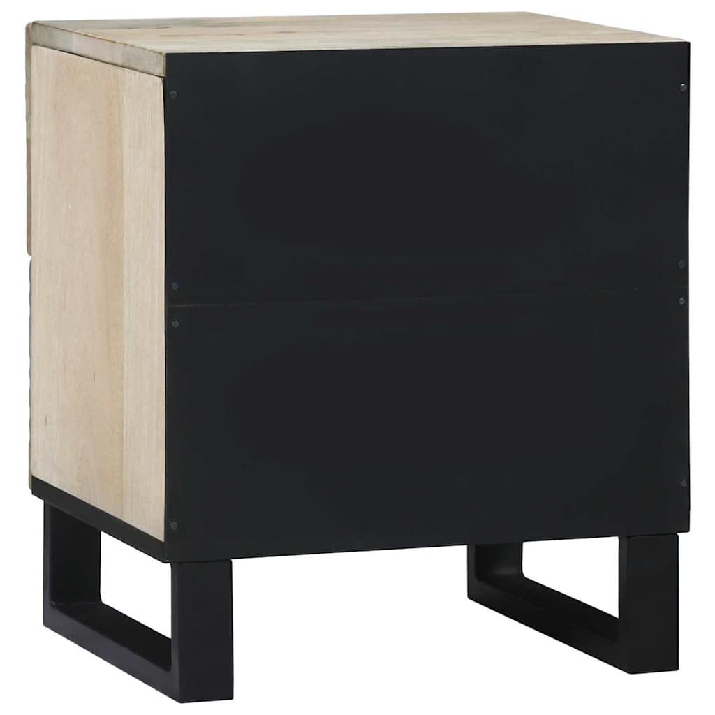 Cabinet de chevet 2 pcs Blanc et noir 40 x 33 x 46 cm - XIOS